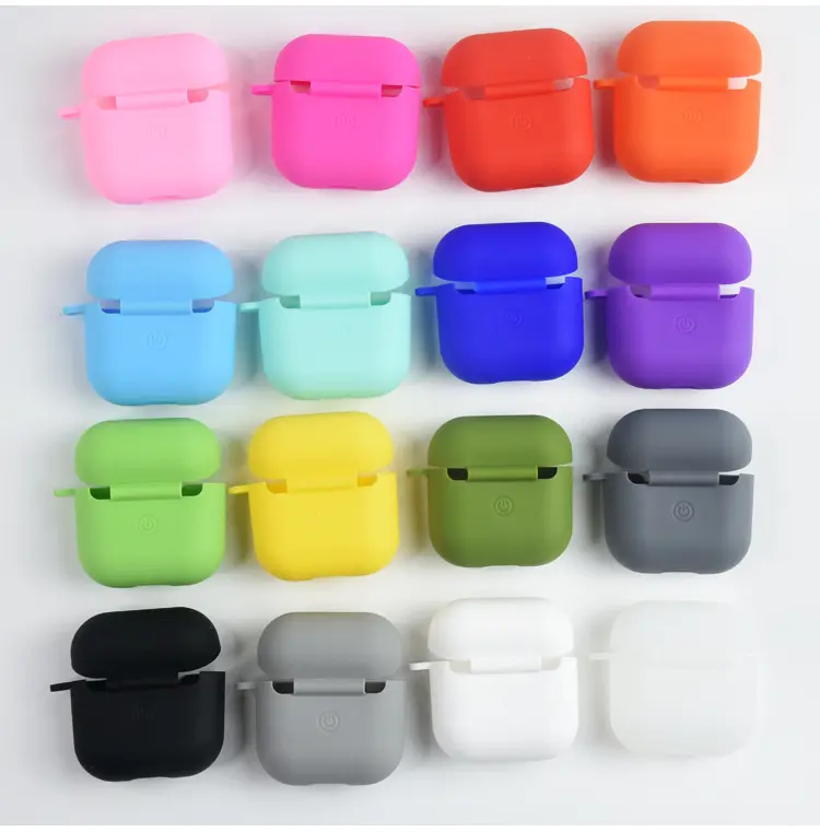 1.5mm ultra thin earphone case cover for airpods pro 4 mini charging case with metal hook