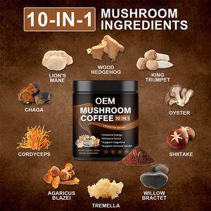 OEM funghi polvere di caffè in polvere di funghi organici leoni criniera Reishi Shiitake Chaga coda di tacchino Cordyceps integratore di funghi - Product Image 3