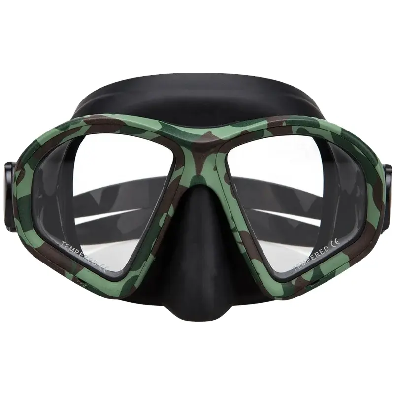 Masque de plongée sous-marine avec lentille en verre trempé à faible volume 85cc