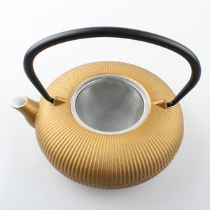 กาน้ำชาเคลือบเหล็กหล่อทองโบราณจีน ทนทาน ไม่แตกหัก สำหรับชงชา 900 มล. - Product Image 3