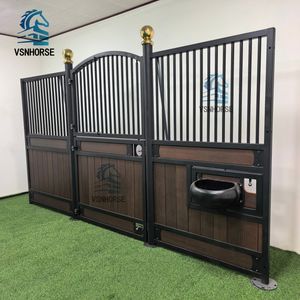 Écurie de <span class=keywords><strong>chevaux</strong></span> en acier galvanisé de taille personnalisable en gros de Chine, 10 pieds/12 pieds/14 pieds, porte à charnières/glissante/néerlandaise, bambou - Product Image 2