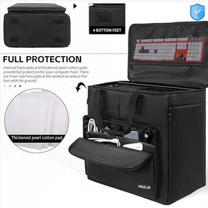 Étui de transport pour ordinateur de bureau de jeu imperméable, sac de rangement de voyage pour ordinateur portable, pour tour, moniteur, clavier, échantillon gratuit - Product Image 4