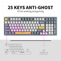 ZEHAO T98 Kablolu Klavye Değiştirilebilir Mekanik Klavye 98 Tuşlu Oyun Klavyesi PC Dizüstü Bilgisayar için