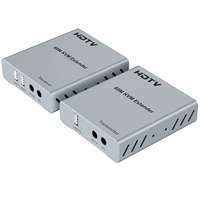 Venta al por mayor HDMI Switcher USB KVM Extender Over Cat 5E Cat 6 HDMI 60M HDMI Extender USB2.0 Video Extender