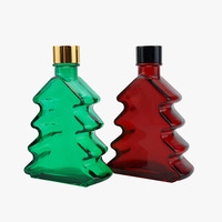 Bouteille diffuseur en verre vide personnalisée en forme de sapin de Noël pour parfum d'ambiance domestique