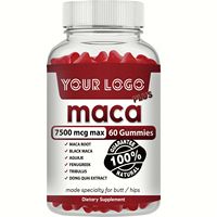 Gummies Black Maca Plus pour des fesses volumineuses et des courbes extrêmes – Racine de Maca Noire pour améliorer la vitalité chez les hommes et les femmes – Booster fessier