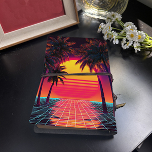 A6 handmade máy tính xách tay 160 có thể thay thế các trang lưu niệm hoàn hảo cho các cuộc họp của công ty với cây cọ hoàng hôn lưới như nước PR - Product Image 3