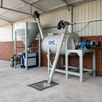 Planta de Fabricación de Adhesivo para Azulejos de Capacidad Media, 5-10T/H, Equipo de Producción de Mortero Seco, Sistema de Control Automático