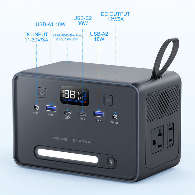 200W Mini Portable Power Station Solar Generator Rechargeable Backup Power for Outdoor Camping Emergency