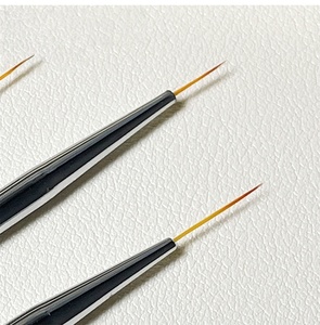 Ensemble de 5 pinceaux à ongles ultra fins avec manche en acrylique transparent <span class=keywords><strong>pour</strong></span> la <span class=keywords><strong>manucure</strong></span> française, le dessin de lignes et les détails - Product Image 5