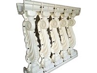 Nouveau modèle 2024 : Moule à balustre en béton Reazone RZCL01 en plastique ABS injecté, haute précision, durable, durée de vie de 3 ans, pour extérieur 3D
