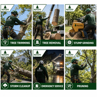 Cartes de visite suspendues pour services d'élagage et d'élimination d'arbres – Matériel marketing imprimé, faible MOQ 200