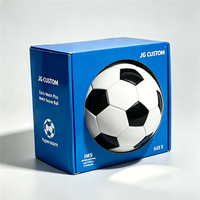 Boîte d'emballage personnalisée en carton ondulé pour ballon de football, avec fenêtre ronde, pliable, pour la Coupe du Monde
