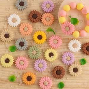 20mm Flower shape silicone <b>beads</b> Jewelry making <b>beads</b> 12 color silicone <b>beads</b> BPA free <b>beads</b> Food grade <b>loose</b> <b>beads</b> - Product Image 4