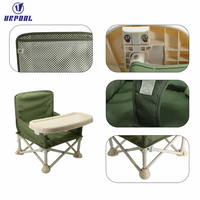 Plateau de siège d'appoint en métal pliable portable pour bébé chaise de voyage de Table à manger pour tout-petits avec conception sans pointe pour une utilisation intérieure et extérieure