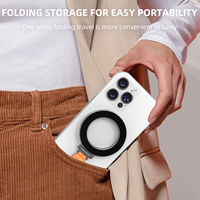 Nouveauté - Aimant triple face puissant à 360° °   Support de téléphone rotatif en alliage d'aluminium pour bureau et utilisation manuelle