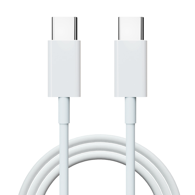 1m 2m Usb Dual Type c Cable Fast Charging Cable White and Black Usb c Cable