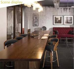 Banqueta de Madeira Moderna com Encosto para Sala de Jantar, Cozinha e Café, Novo Mobiliário para Restaurante e <span class=keywords><strong>Bar</strong></span> - Product Image 4