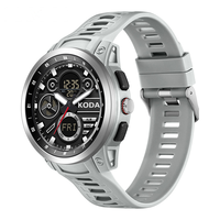 Montre sport à quartz LED pour homme SANDA SD3379, boîtier en alliage de zinc de 22 mm de largeur, résistance à l'eau 5 BAR, bracelet en silicone, double affichage