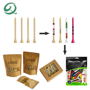 Camisetas de golf Premium empaquetadas a granel creativas, camisetas de golf personalizadas, camisetas de golf biodegradables de madera de bambú, paquete de 10 en caja estilo cigarrillo - Product Image 3