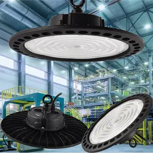 Super Bright 100/150/200W UFO LED High Bay Lights Waterproof Commercial Industrial Market Warehouse Garage Workshop Garage Lamps