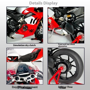 1:6 de gran tamaño <span class=keywords><strong>Ducati</strong></span> <span class=keywords><strong>V4r</strong></span> Spray modelo de motocicleta juguete de locomotora iniciable para niños hecho de plástico - Product Image 6