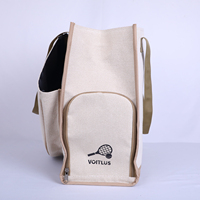 Sac de tennis pour femme, grand sac de sport portable en toile imperméable personnalisé, 35L, avec plusieurs poches pour balles de tennis