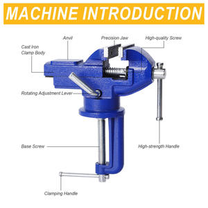 Multi-functional Portable 360° Swivel Base <b>Clamp</b> on Vice/<b>Table</b> Vise for Woodworking Cutting Conduit Drill Universal <b>Table</b> Vise - Product Image 6