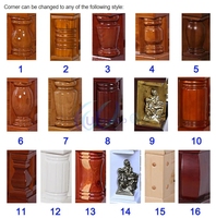 Cercueil funéraire en bois de luxe en acajou massif, artisanat extraordinaire, style américain, avec dessus sculpté