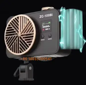 ZC-100bi 2700-7500K cob led 비디오 라이트 전문 스튜디오 사진을위한 휴대용 스튜디오 비디오 카메라 스포트라이트 비디오 라이트