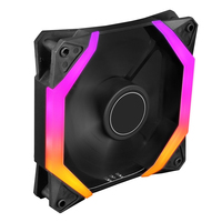 Ventilateurs d'ordinateur, ventilateur de refroidissement de boîtier, châssis, air, eau, refroidisseur de processeur, roulement à fluide CE, RGB avec lumières LED, PC MOS SATA PC 120*120*25 Noir