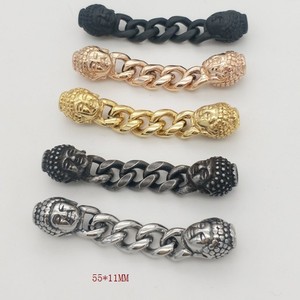 Bracelet à maillons en forme de tête de Bouddha yunnique, 55x11mm, en acier inoxydable, pour la fabrication de bracelets - Product Image 2