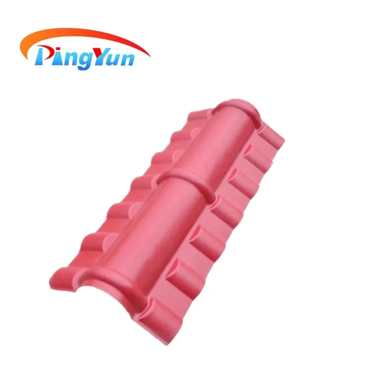 Insulation Resistance UPVC plastic roofing tile ASA PVC roof sheet accessory top ridge for plant