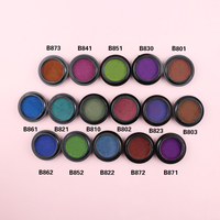 Palette de fards à paupières minéraux multicolores effet chrome, pailletés, effet caméléon, résistants à l'eau, marque privée