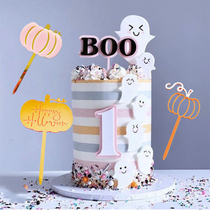 แผ่นท็อปปิ้งตกแต่ง<span class=keywords><strong>เค้ก</strong></span><span class=keywords><strong>ฟักทอง</strong></span>,แผ่นท็อปเปอร์ตกแต่งเค้กงานเลี้ยงขนาด12.5*7ซม. - Product Image 1