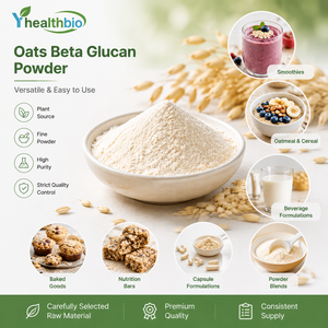 Poudre de bêta-glucane <span class=keywords><strong>d</strong></span>'<span class=keywords><strong>avoine</strong></span> naturelle extraite du <span class=keywords><strong>son</strong></span> <span class=keywords><strong>d</strong></span>'<span class=keywords><strong>avoine</strong></span>, matière première de fibres alimentaires hydrosolubles, aliments fonctionnels et compléments alimentaires - Product Image 3