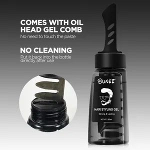 BUNEE قوي عقد لا دهني طويلة الأمد النفط رئيس الشمع مرهم جل للشعر للرجال الخاص العلامة التجارية - Product Image 2
