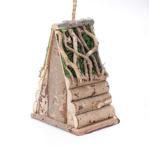 Estilo rústico de campo, decoração de jardim, casa de pássaro de madeira artesanato, casas de pássaros - Product Image 4