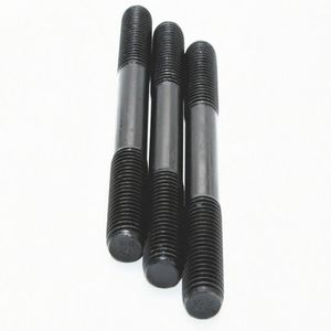 Adaptateurs en acier au carbone M16, grade 4.8 12.9, oxyde noir, entièrement filetés, longueur 12 mm, goujons d'échappement avec une finition excellente - Product Image 1