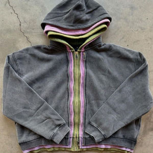 <span class=keywords><strong>Felpa</strong></span> <span class=keywords><strong>con</strong></span> <span class=keywords><strong>Cappuccio</strong></span> Unisex a Tre Cerniere, 3 Tonalità 3 Colori, Motivo 3D, 100% Cotone, Tinta Sfumata, Personalizzabile - Product Image 1