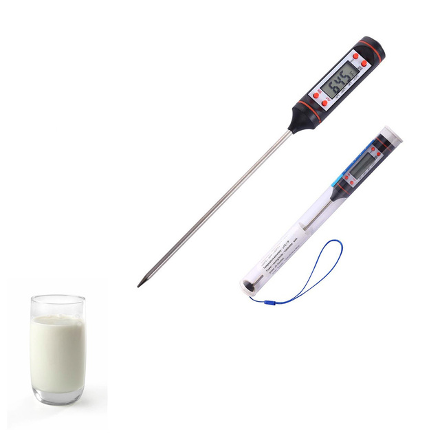 304 Stainless Steel Cooking Milk Thermometer Cooking Oven Food Temperature Meter Beer Thermometer Kitchen Tool