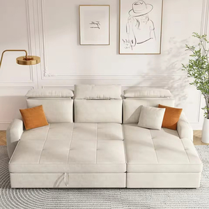 Hot Selling North America European <b>Sofa</b> <b>Bed</b> Furniture L Shape 3 Seater Magazine Pocket Put Down Back <b>Frame</b> Apartment <b>Sofa</b> <b>Bed</b> - Product Image 4