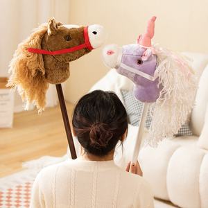 All'ingrosso testa di animale per bambini tradizionale cavalcata Hobby bastone <span class=keywords><strong>cavallo</strong></span> equitazione supporta unicorno testa di <span class=keywords><strong>cavallo</strong></span> bastone giocattolo di peluche - Product Image 3