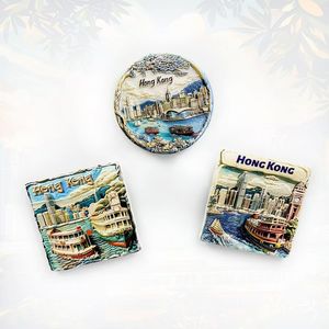 Fridge <strong>Magnet</strong> Custom <strong>Hong</strong> <strong>Kong</strong> Fridge <strong>Magnet</strong> Hot-selling 3D Resin Ins Style Souvenirs Fridge <strong>Magnet</strong> for Souvenir Company - Product Image 1
