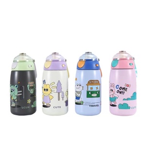 2023 nouveau design tasse d'eau d'isolation pour enfants 316 étudiants à double couche en acier inoxydable vont à l'école tasse d'isolation avec paille - Product Image 4