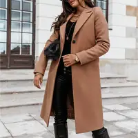 2021 Fashion Winter Jassen Voor Dames Lange Bruin Vrouwen Maxi Coat Abrigos Parka Para Mujer Invierno Dames Pak Jas