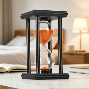 นาฬิกาทรายไม้โอเอ็มนาฬิกาทรายสี่เสาสำหรับเด็กโต๊ะเรียนและสำนักงาน - Product Image 5