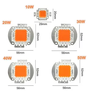 ハイパワーLEDチップ10WフルスペクトルLEDグローライト (380nm - 840nm) 植物花用ランプグローライト工場販売