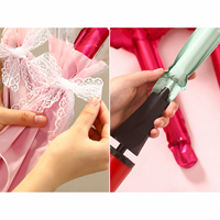 Ensemble de ballons en feuille d'aluminium multicolores en forme de rose, bouquet de fleurs gonflable portable pour fête, Saint-Valentin, alimenté par piles, utilisation extérieure, sac cadeau