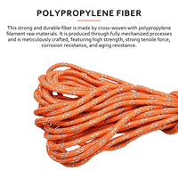 Corde réfléchissante de longueur personnalisable pour la nuit, corde de sécurité flottante pour la lutte contre les incendies, corde de montagne